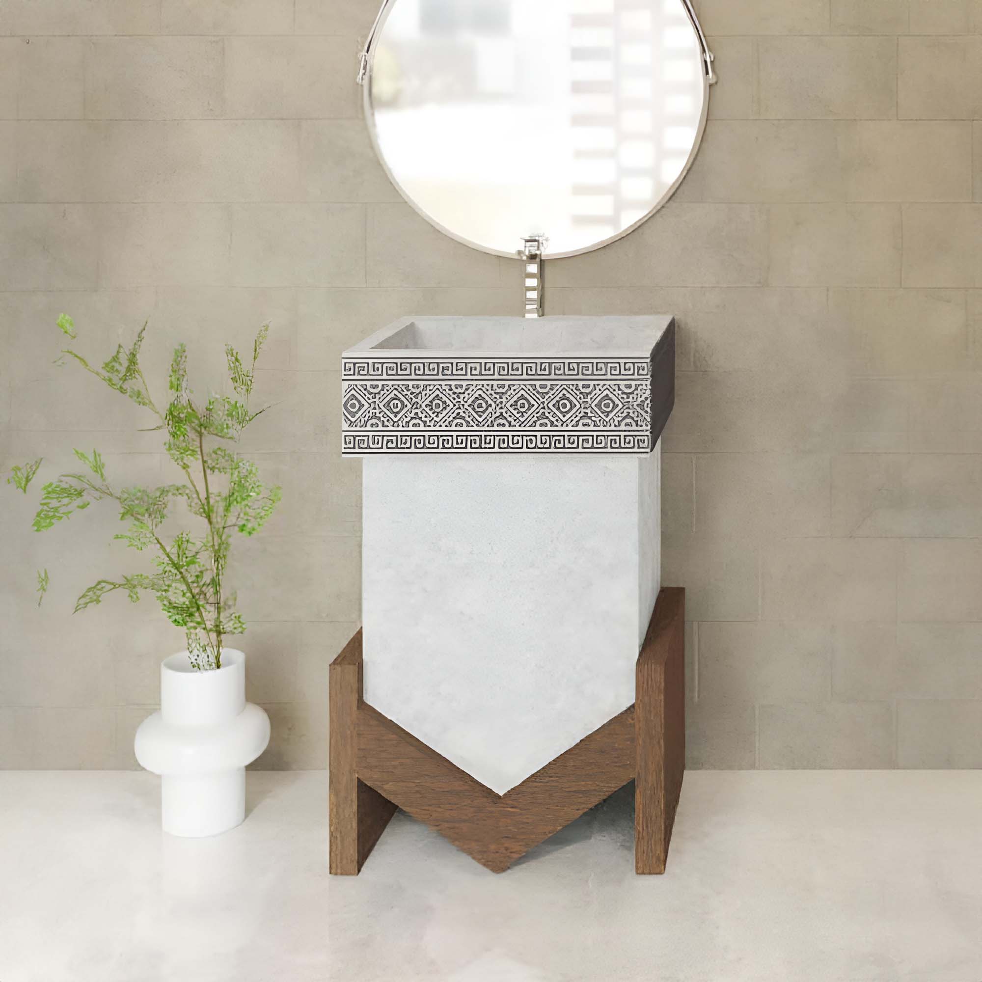 Desenli Dikdörtgen Evye